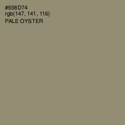 #938D74 - Pale Oyster Color Image